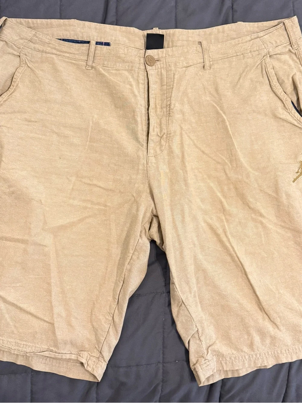 Jordan Men’s Tan Flat Front Cotton Shorts